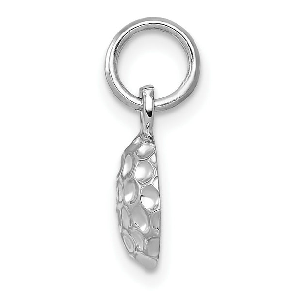 14K White Gold Golf Ball Charm Pendant