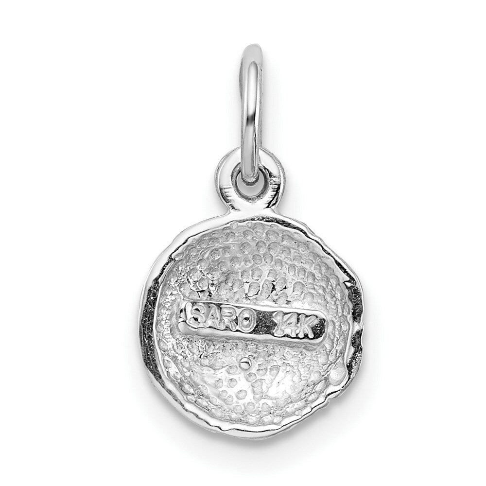 14K White Gold Soccer Ball Charm Pendant