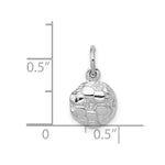 Load image into Gallery viewer, 14K White Gold Soccer Ball Charm Pendant

