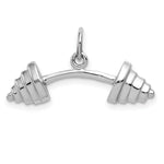 Load image into Gallery viewer, 14K White Gold Barbell Charm Pendant
