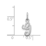 Load image into Gallery viewer, 14K White Gold Initial Letter G Charm Pendant
