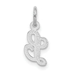 Load image into Gallery viewer, 14K White Gold Initial Letter L Charm Pendant
