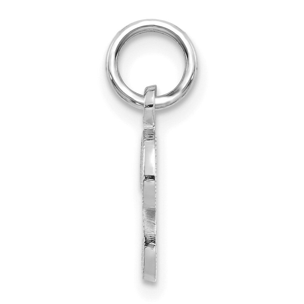 14K White Gold Initial Letter P Charm Pendant