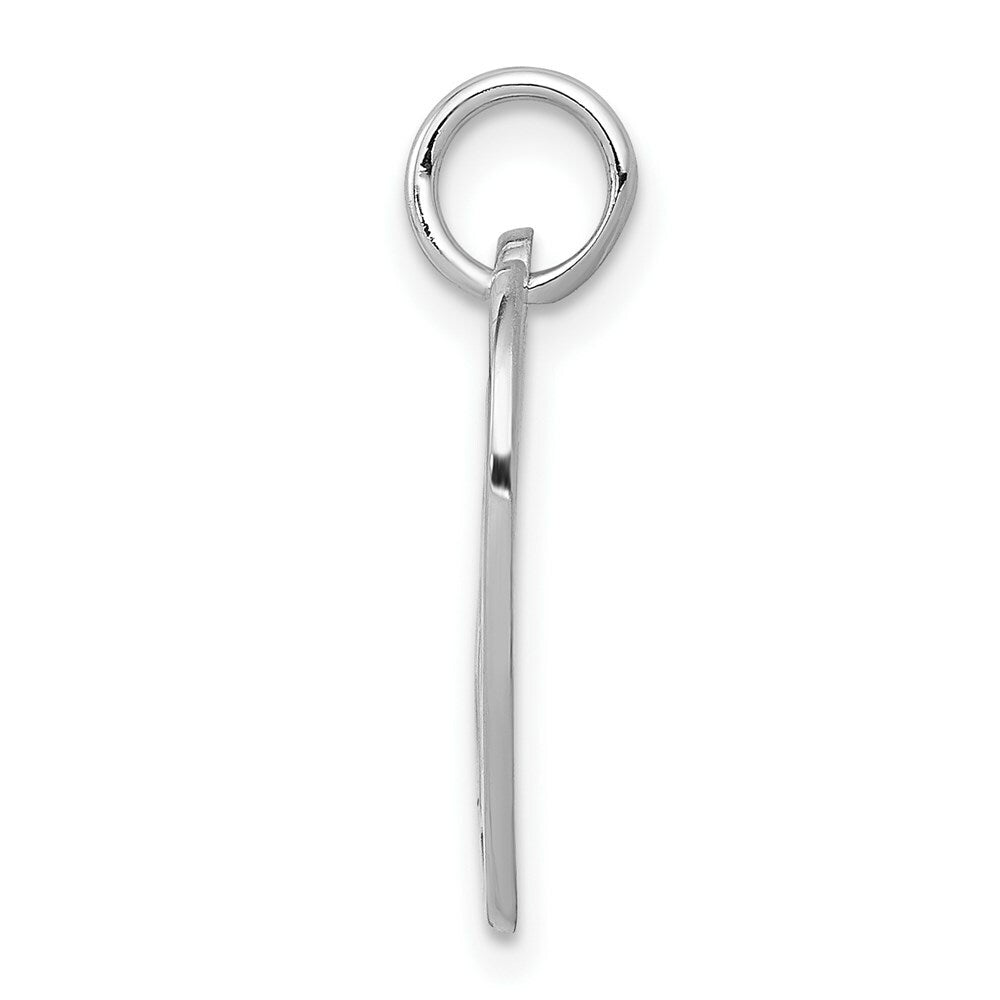 14K White Gold Sweet 16 Heart Charm Pendant