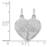 Load image into Gallery viewer, 14K White Gold Best Friend Break-apart Charm Pendant
