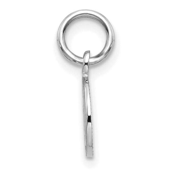 14K White Gold Small Polished Angel Charm Pendant