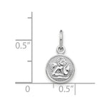 Load image into Gallery viewer, 14K White Gold Small Polished Angel Charm Pendant
