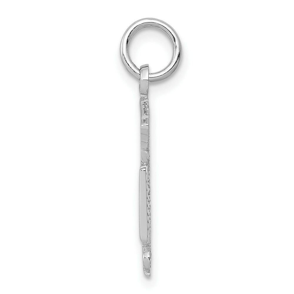 14K White Gold Registered Nurse Charm Pendant