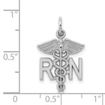 Load image into Gallery viewer, 14K White Gold Registered Nurse Charm Pendant
