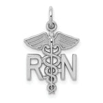 Load image into Gallery viewer, 14K White Gold Registered Nurse Charm Pendant

