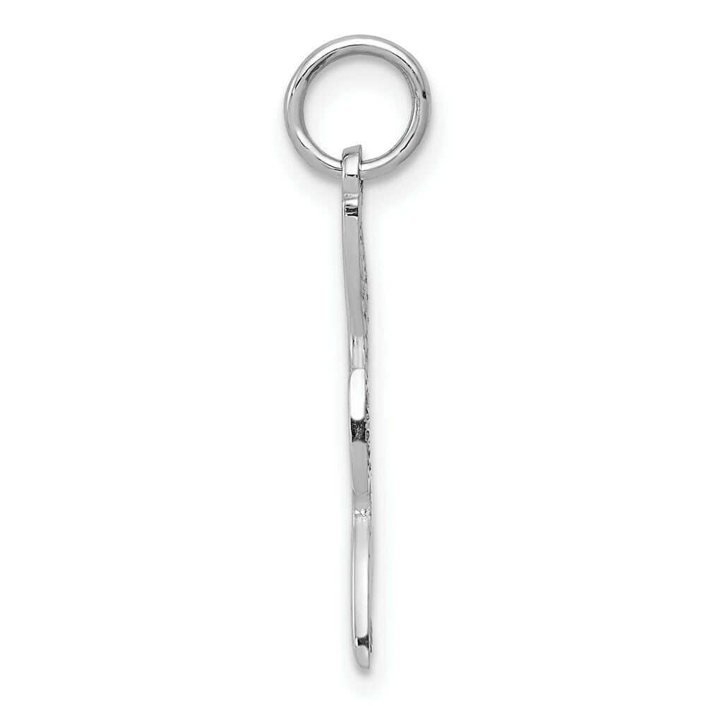 14K White Gold Dove Charm Pendant