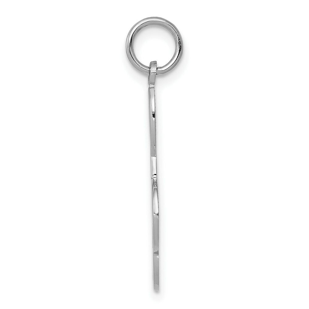 14K White Gold Treble Cleft Charm Pendant