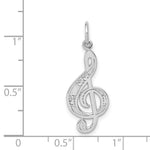 Load image into Gallery viewer, 14K White Gold Treble Cleft Charm Pendant

