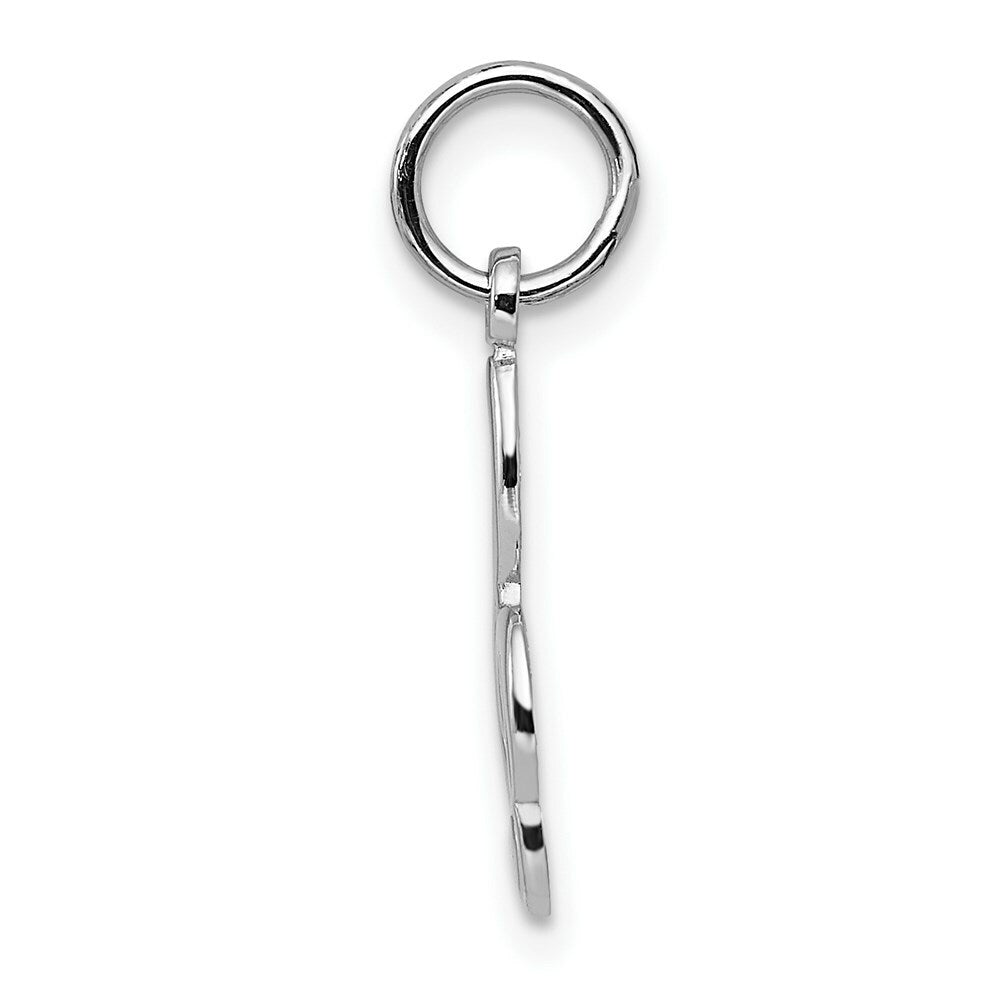 14K White Gold Treble Clef Charm Pendant