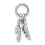 Load image into Gallery viewer, 14K White Gold Comedy/Tragedy Charm Pendant
