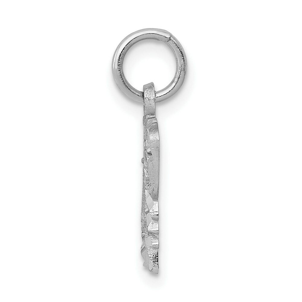 14K White Gold Butterfly Charm Pendant