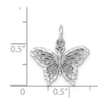 Load image into Gallery viewer, 14K White Gold Butterfly Charm Pendant
