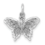 Load image into Gallery viewer, 14K White Gold Butterfly Charm Pendant
