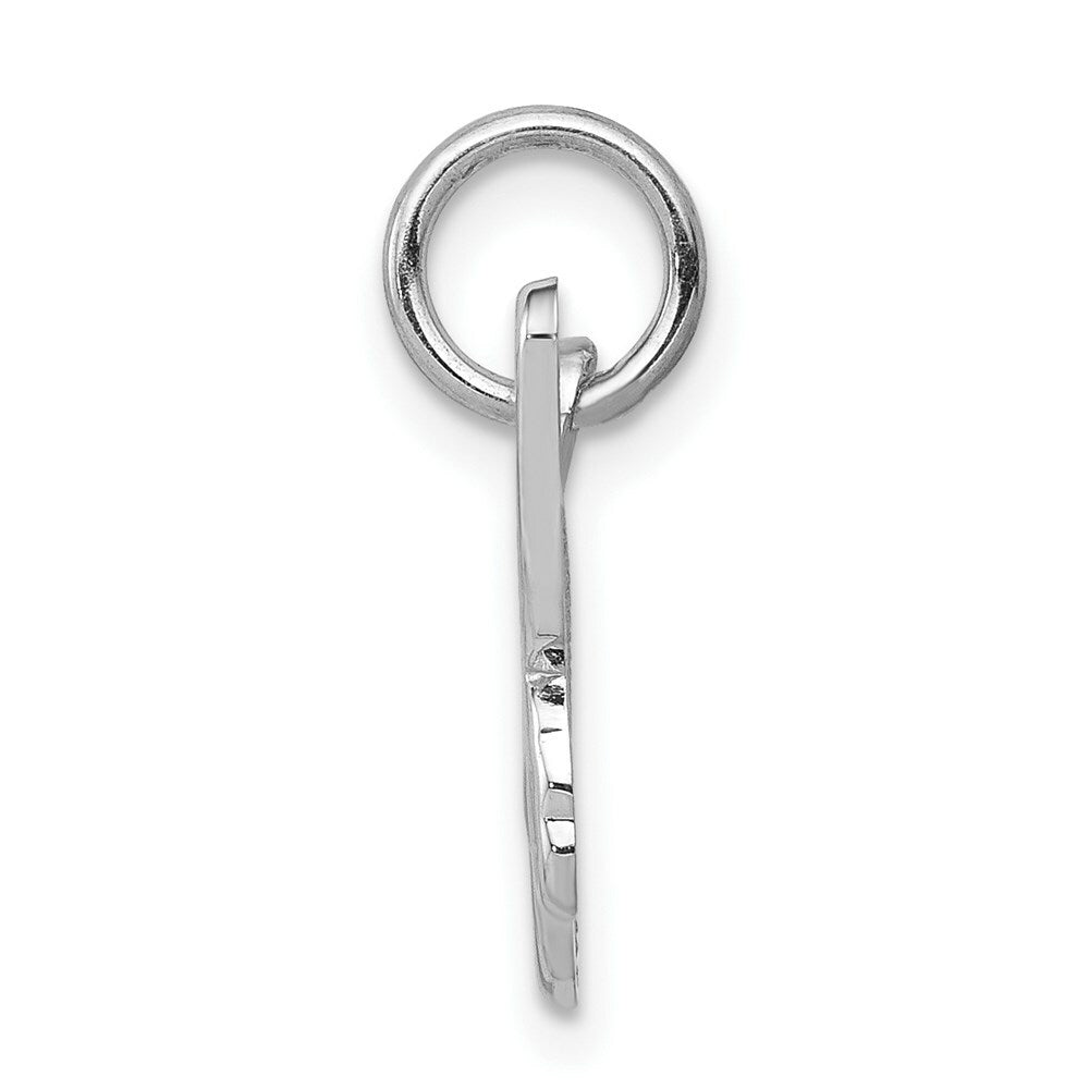 14K White Gold Butterfly Charm Pendant