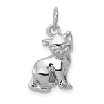 Load image into Gallery viewer, 14K White Gold Cat Charm Pendant
