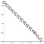 Load image into Gallery viewer, 7" Length Bracelet 14K White Gold Double Link Charm Bracelet
