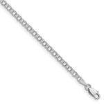 Load image into Gallery viewer, 7" Length Bracelet 14K White Gold 3mm Solid Double Link Charm Bracelet
