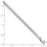 Load image into Gallery viewer, 8" Length Bracelet 14K White Gold 3mm Solid Double Link Charm Bracelet
