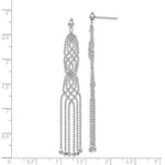 Load image into Gallery viewer, 14K White Gold Bead Chain Earrings
