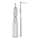 Load image into Gallery viewer, 14K White Gold Bead Chain Earrings

