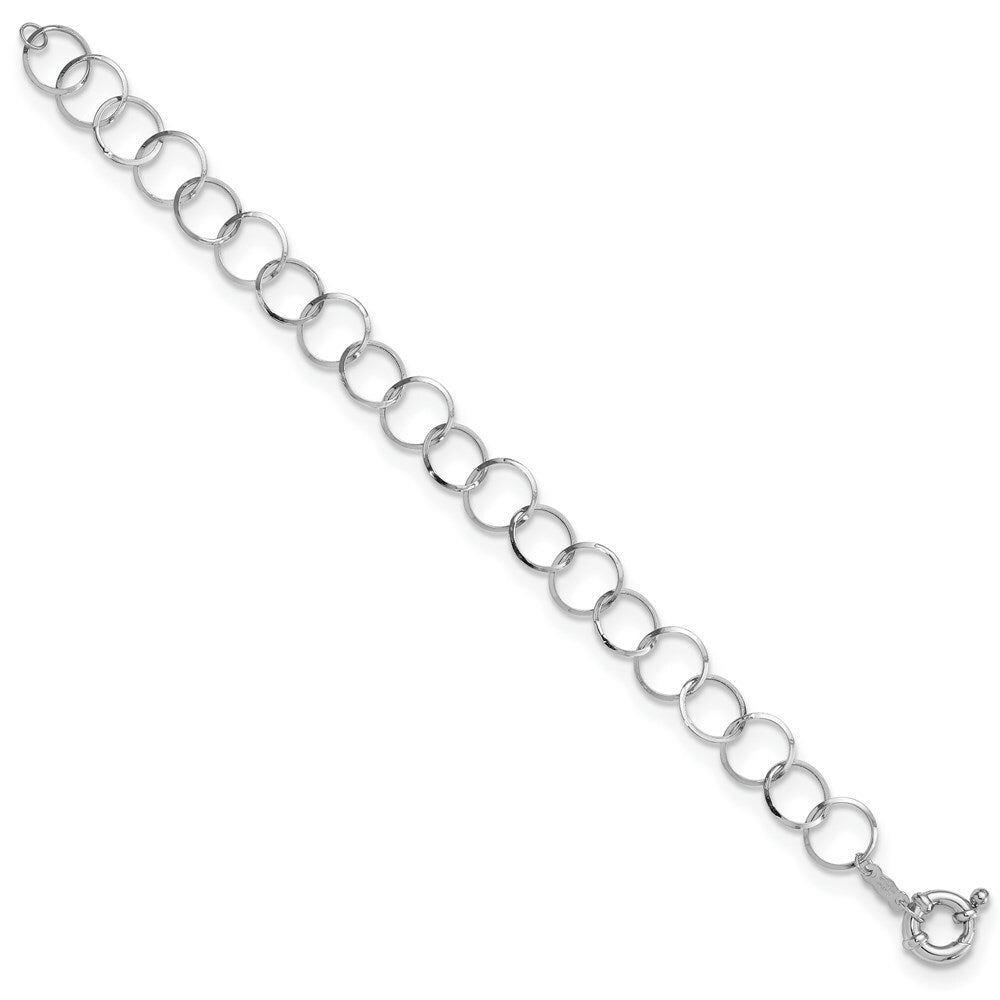 14K White Gold Circle Bracelet  Length 7.5'' inches