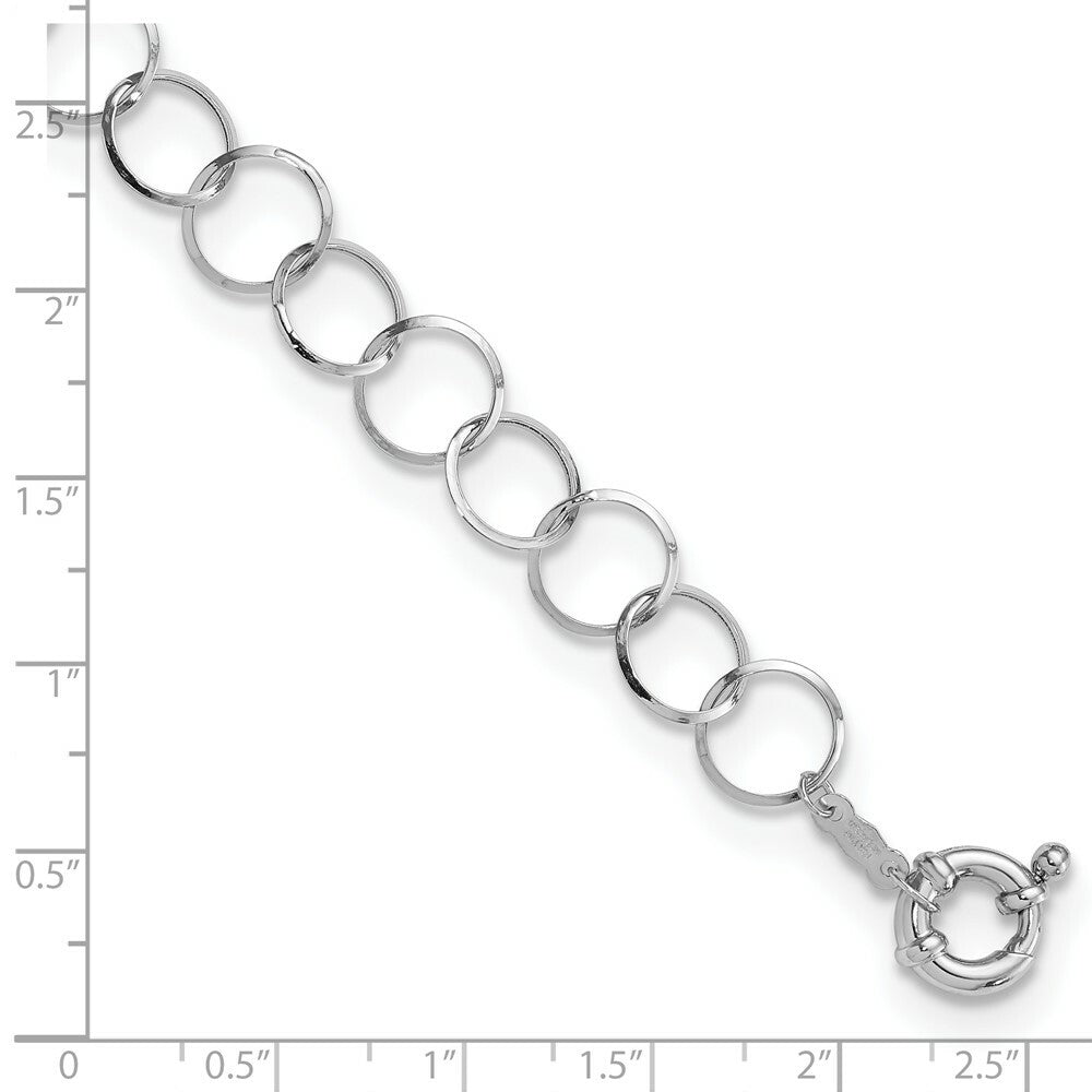 14K White Gold Circle Bracelet  Length 7.5'' inches