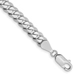 Load image into Gallery viewer, 14K White Gold 5.75mm Flat Curb Chain Bracelet  Length 7'' inches
