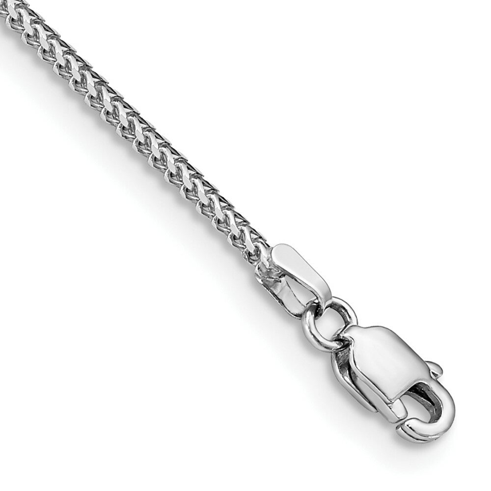 14K White Gold 1mm Franco Chain Bracelet  Length 8'' inches