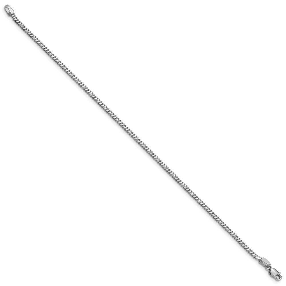 14k White Gold 1.4mm Franco Chain  length: 8 inches