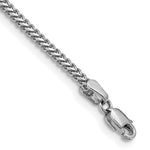 Load image into Gallery viewer, 14K White Gold 1.5mm Franco Chain Bracelet  Length 7'' inches
