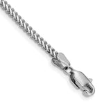 Load image into Gallery viewer, 14K White Gold 2mm Franco Chain Bracelet  Length 7'' inches
