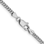 Load image into Gallery viewer, 14k White Gold 2.3mm Franco Chain  length: 16 inches
