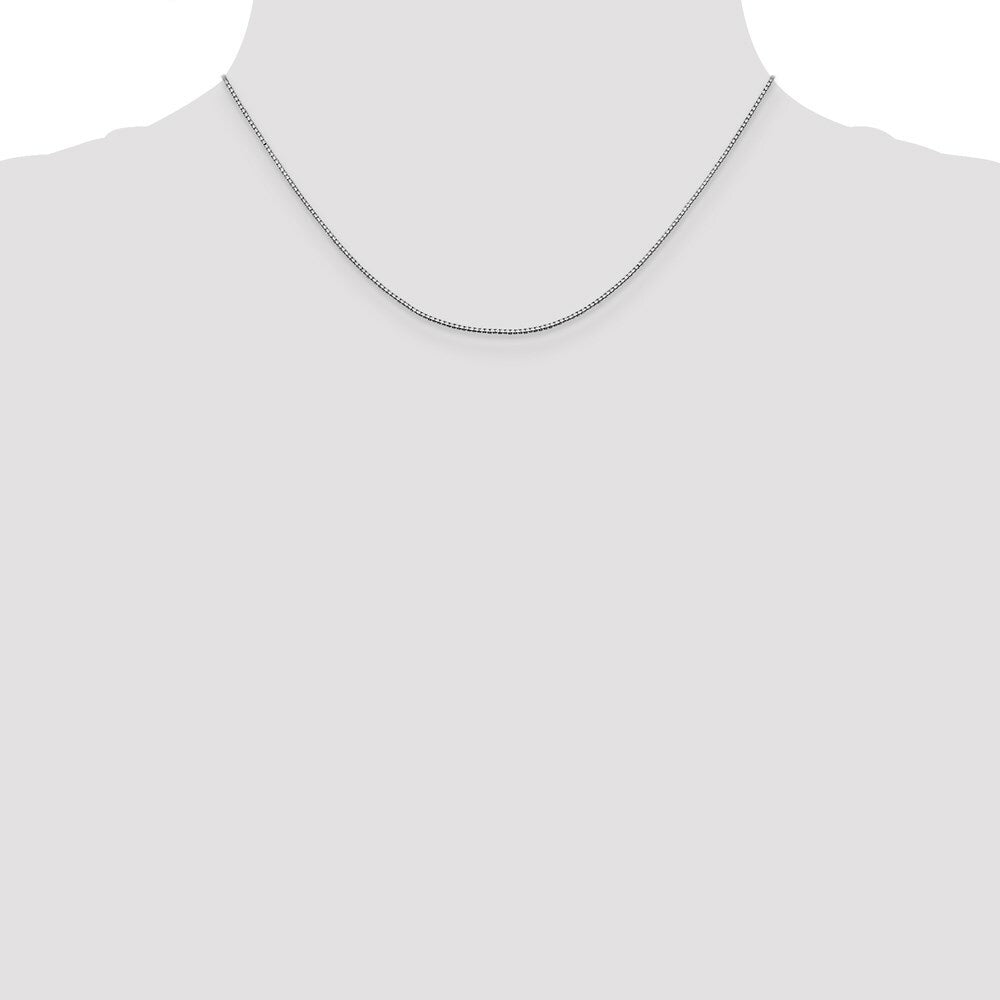 14k White Gold .95mm Box Chain  length: 16 inches