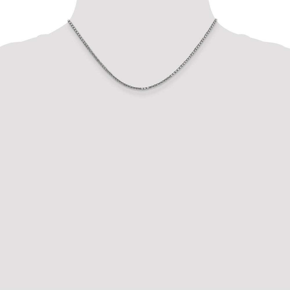14k White Gold 1.9mm Box Chain  length: 16 inches