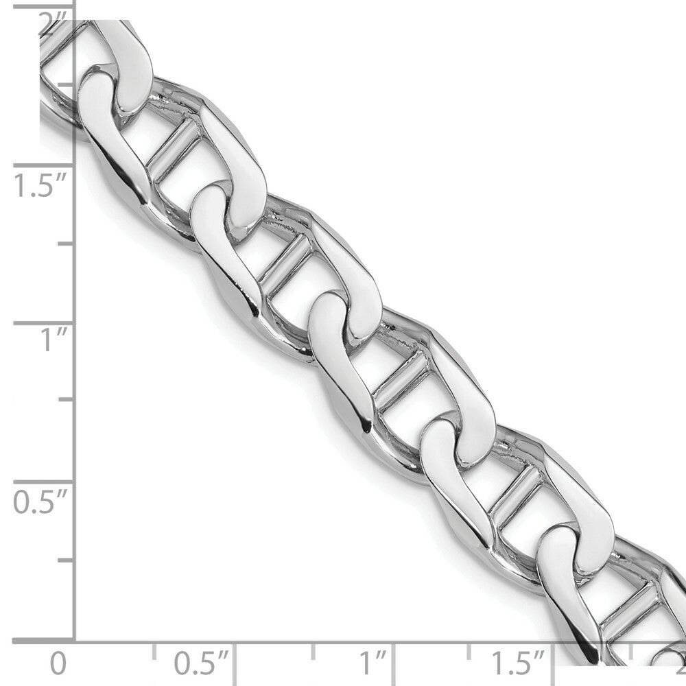 14K White Gold 11mm Anchor Link Chain Necklace  Length 20'' inches