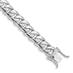 Load image into Gallery viewer, 14K White Gold 11mm Curb Link Chain Bracelet  Length 8'' inches
