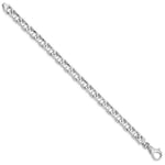Load image into Gallery viewer, 14K White Gold 8mm Fancy Link Bracelet  Length 8'' inches
