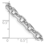 Load image into Gallery viewer, 14K White Gold 4.5mm Hand-Polished Link Chain Bracelet  Length 7'' inches
