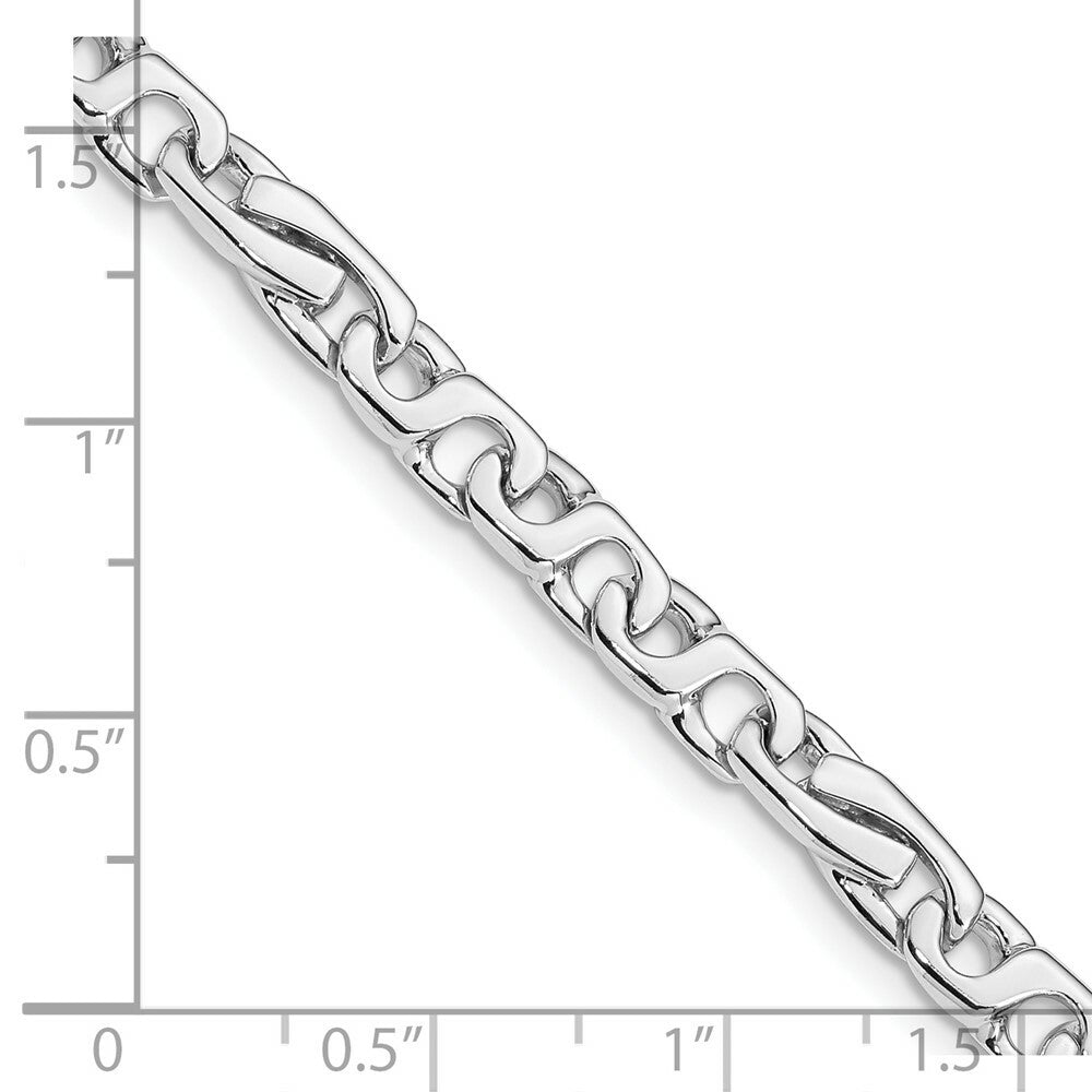 14K White Gold 5.65mm Polished Link Chain Necklace  Length 18'' inches