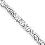 Load image into Gallery viewer, 14K White Gold 5.65mm Polished and Satin Fancy Link Chain Bracelet  Length 9'' inches
