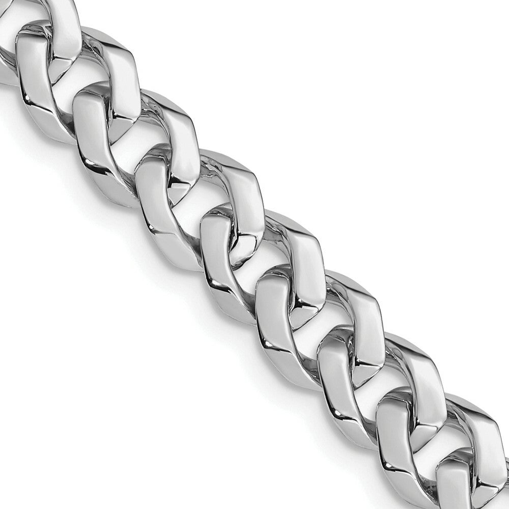 14K White Gold 7.85mm Polished Fancy Link Chain Bracelet  Length 9'' inches