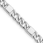 Load image into Gallery viewer, 14K White Gold 5.5mm Polished Fancy Link Bracelet  Length 8'' inches
