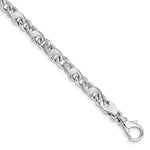 Load image into Gallery viewer, 14K White Gold 6.2mm Polished Fancy Link Chain Bracelet  Length 7'' inches
