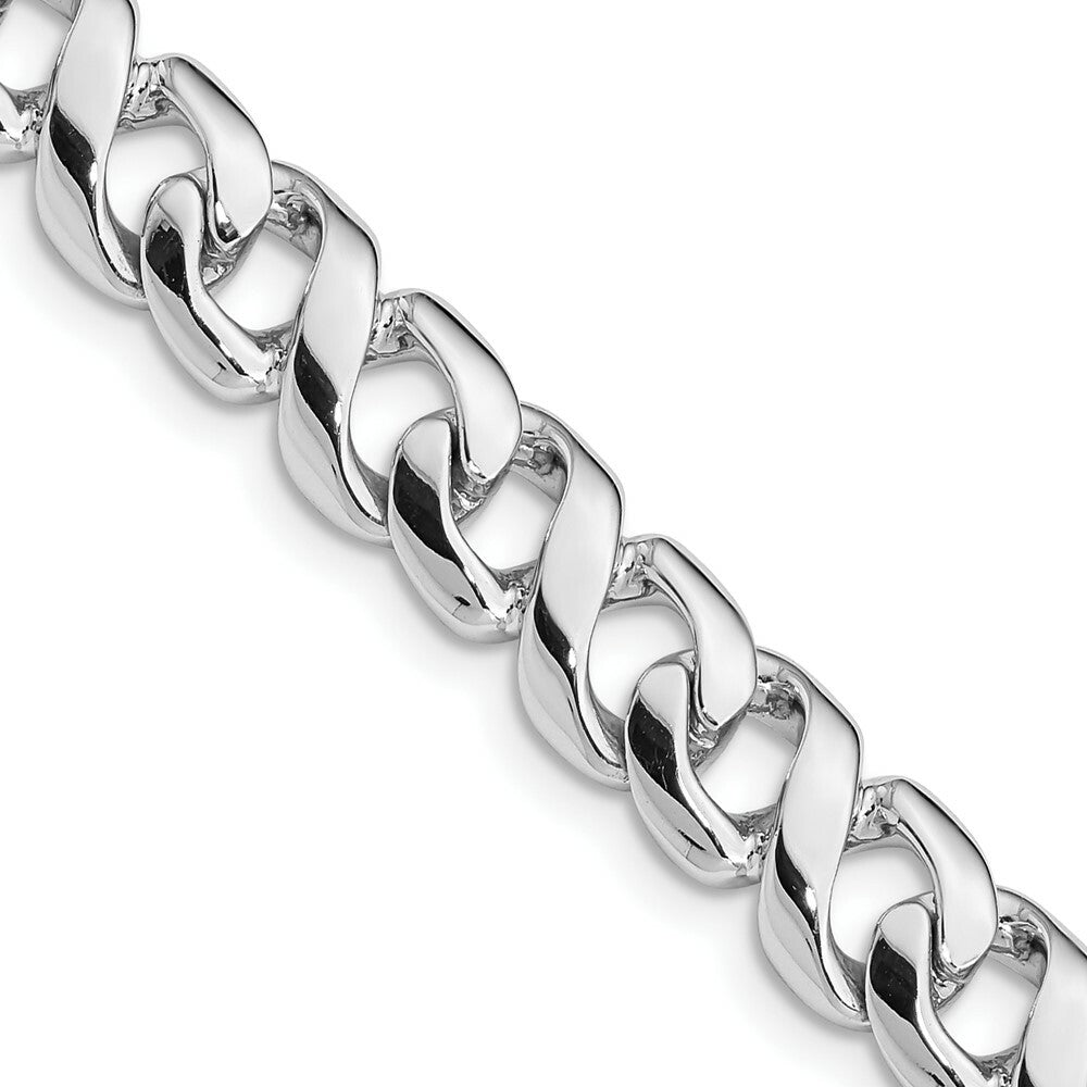 14K White Gold 8.75mm Polished Fancy Link Chain Necklace  Length 20'' inches
