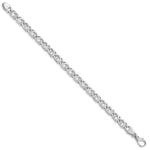 Load image into Gallery viewer, 14K White Gold 6.85mm Polished Fancy Link Bracelet  Length 8'' inches
